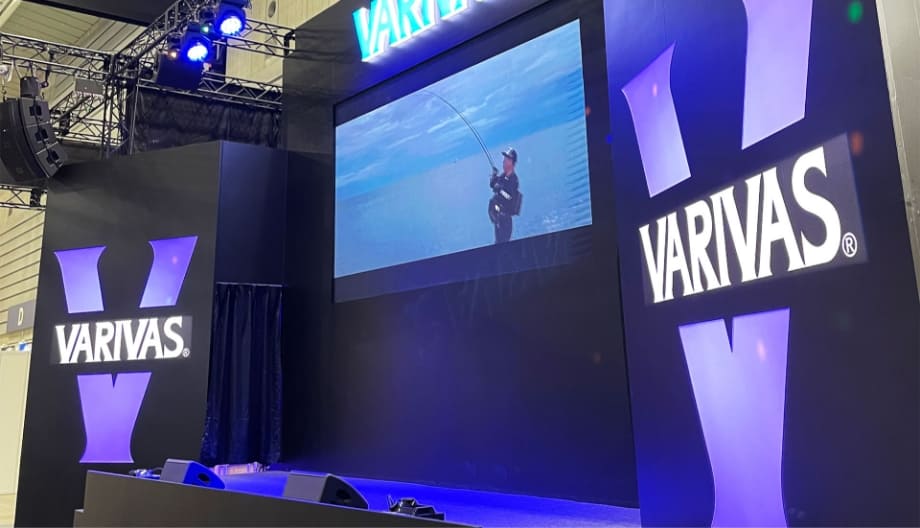 釣具メーカーのバリバス様の釣りフェスの様子